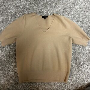 Ann Taylor Women’s Camel V-Neck Sweater - fits L to XL